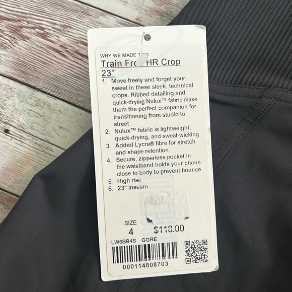 Lululemon Train Free High-Rise Crop 23" Leggings Graphite Grey - Picture 9 of 10